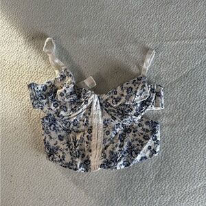 Garage Blue Floral Blouse